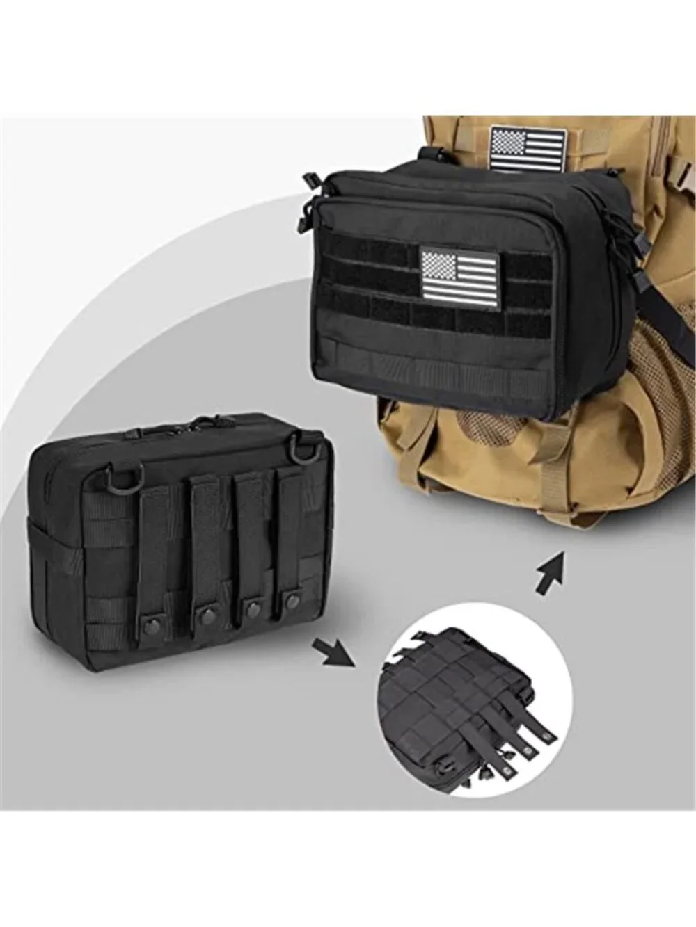 Tactical Molle Pouch Large Admin Bag Utility Tool Pouches Molle Attachment EDC